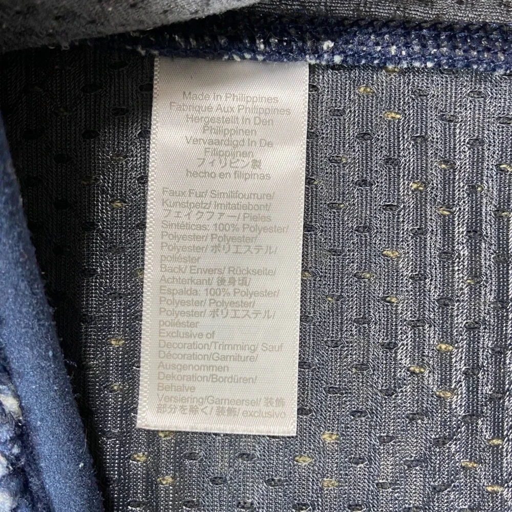 J.Crew Nordic Fleece Jacket Mens Large Blue Sherpa Full Zip Mock Neck